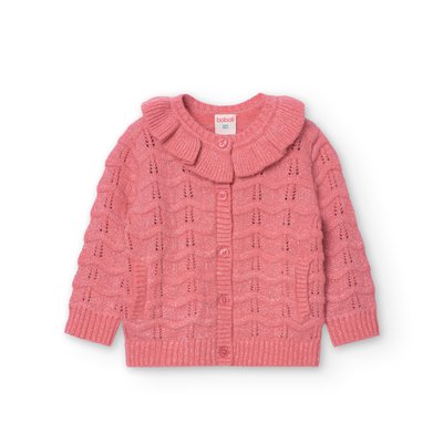 Veste tricotée à boutons et volants BOBOLI