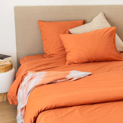 Housse de couette unie en coton Lavé TOISON D OR