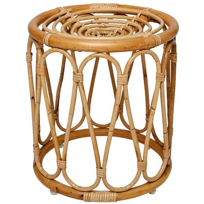 Pouf en rotin TAMBOUR KOK