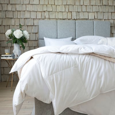 4.5 Tog Luxury Goose Feather And Down Pure Cotton Duvet THE FINE BEDDING COMPANY