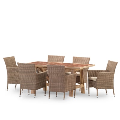 Salon de jardin, 6 chaises, BISBAL & BOLONIA DEFORA HOME
