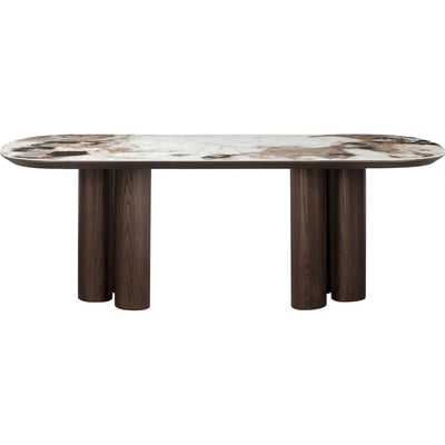 Table à manger rectangulaire en céramique et chêne Langford RECOLLECTION