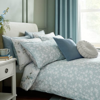Parure de lit fleurie Mirabelle Seaspray pour grand lit double LAURA ASHLEY