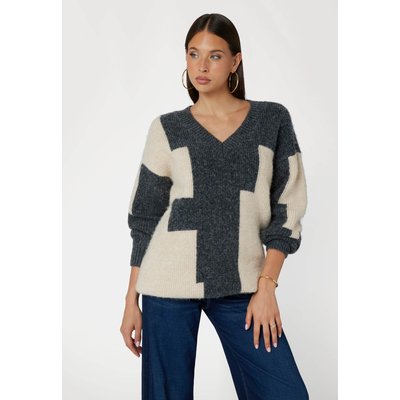 Pull-Over Laine Mélangée Intarsia GUESS