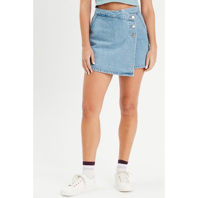 Jupe-short droite en jean CACHE CACHE
