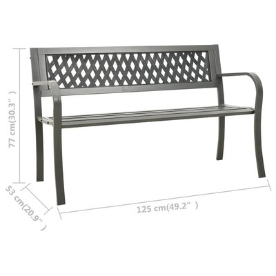 Banc de jardin motif treillis HOME MAISON