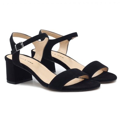 Sandales moyen talon cuir daim JULES & JENN