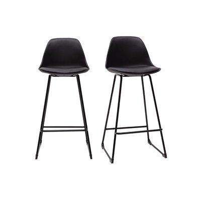 Tabourets de bar design pieds métal 65 cm (lot de 2) FRANZ MILIBOO