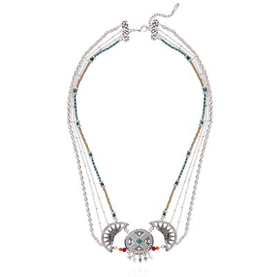 Collier chaîne multirang avec pendentif central et perles MARAJA HIPANEMA
