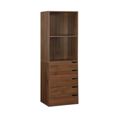 Module dressing décor bois 5 tiroirs 2 étagères MODULO SWEEEK