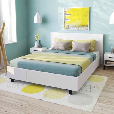 Lit en métal avec revêtement PVC TERRE DE NUIT