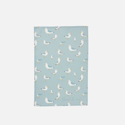 Torchon imprimé en coton LES MOUETTES COUCKE