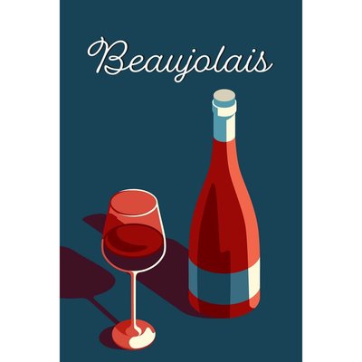 Tableau Mural Illustration Beaujolais ILLUSTRATION CEANOTHE