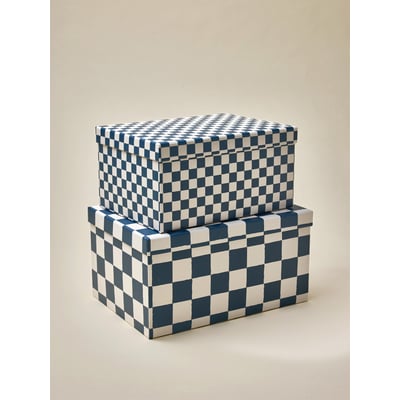 Boîte gigogne damier par lot de 2 CYRILLUS
