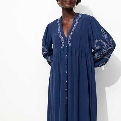 Robe courte brodée PROMOD