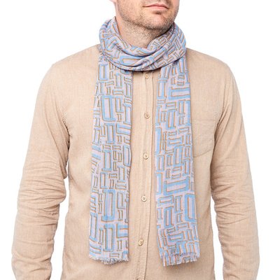 Foulard en viscose à motif D signature DRAEGER PARIS