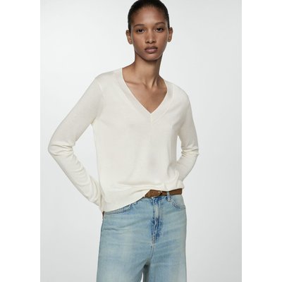 Pull cachemire bleu marine col v femme La Redoute