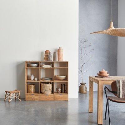 Console en chêne massif et terrazzo premium White MIHO TIKAMOON
