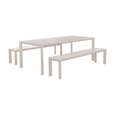 Table de jardin aluminium 2 bancs 8 places SACRAMENTO + MADISON SWEEEK