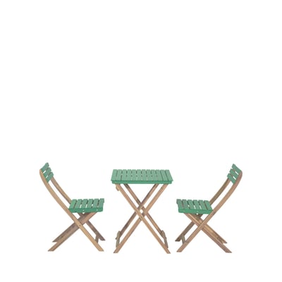 Ensemble table de jardin pliante bistrot et 2 chaises en bois- DANA DRAWER