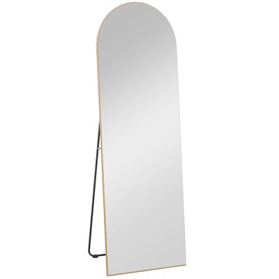 Miroir en pied Verre Noir HOMCOM
