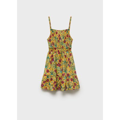 Robe froncée imprimée MANGO KIDS