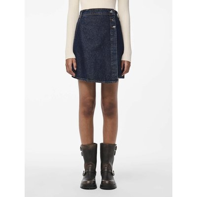Denim Mini Skirt with High Waist PIECES