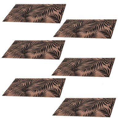 Lot de 6 sets de table rectangulaire Palmier SECRET DE GOURMET
