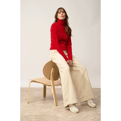 Pull Col Roulé 4 Fils Rouge Lucie JUST CASHMERE