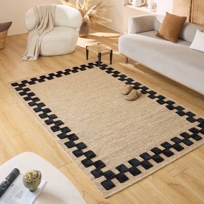 Tapis interieur jute à motif timbre PALMA NAZAR RUGS