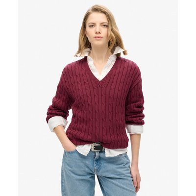 Pull oversize torsadé à col V SUPERDRY