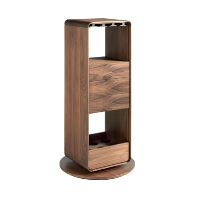 Meuble bar pivotant en noyer ANGEL CERDA