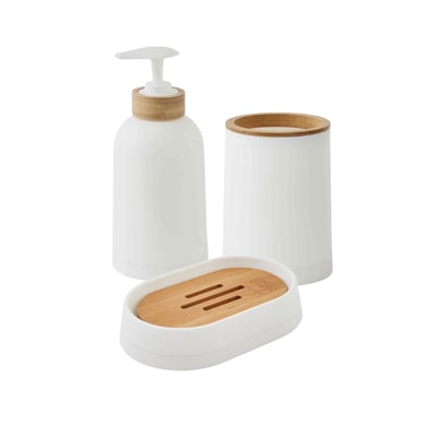 Set salle de bain uni 3 pièces en bambou PRIMA GUY LEVASSEUR