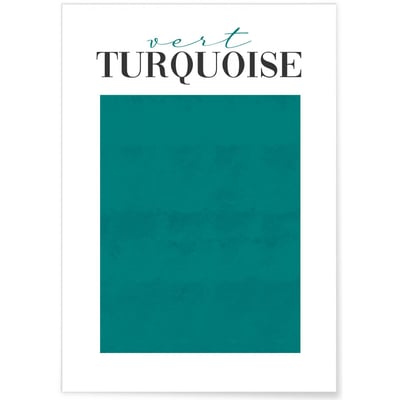 Poster Vert Turquoise L'AFFICHERIE