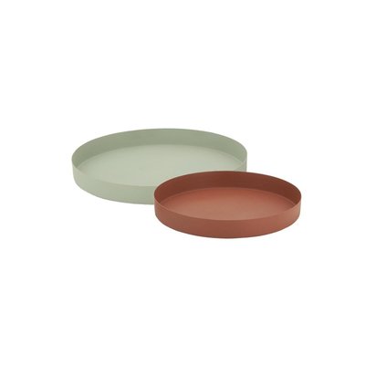 Plateaux ronds en métal (lot de 2) AUBRY GASPARD