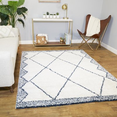 Tapis salon et chambre tissé motif berbère CALYPSO 1 UN AMOUR DE TAPIS