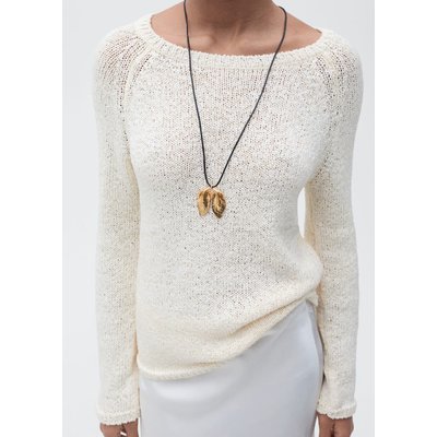 Pull crochet col rond MANGO