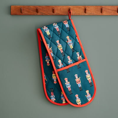 Christmas Nutcracker Double Oven Glove CATHERINE LANSFIELD