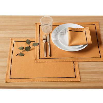 Lots 4 sets de table lin/coton lavé Métis Bourdon LA REDOUTE INTERIEURS