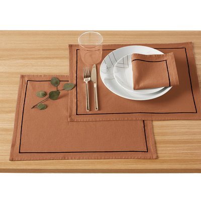 Lots 4 sets de table lin/coton lavé Métis Bourdon LA REDOUTE INTERIEURS