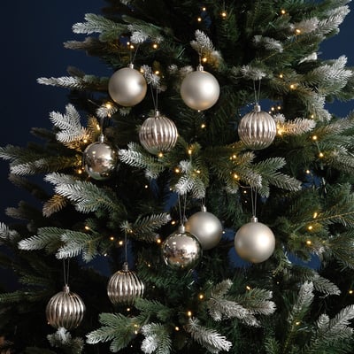 24-Pack 7cm Mixed Finish Baubles SO'HOME