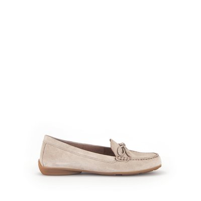 Mocassins en cuir velours à talon compensé GABOR