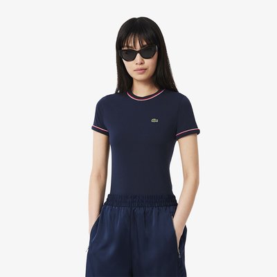 T-Shirt mit kontrastierenden Details LACOSTE