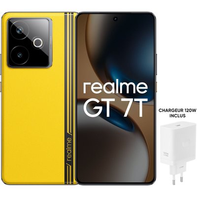 Smartphone Pack GT7T Jaune 512Go + Chargeur 120W 5G REALME