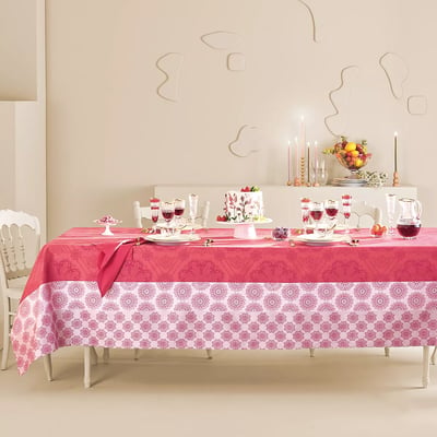 Nappe pur coton MILLE ROSACES GARNIER THIEBAUT