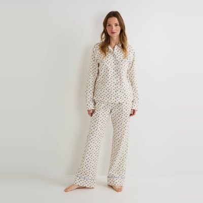 Pyjama manches longues à imprimé floral en coton BIO MONOPRIX