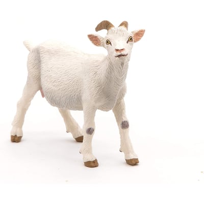 Figurine Chèvre blanche à cornes PAPO