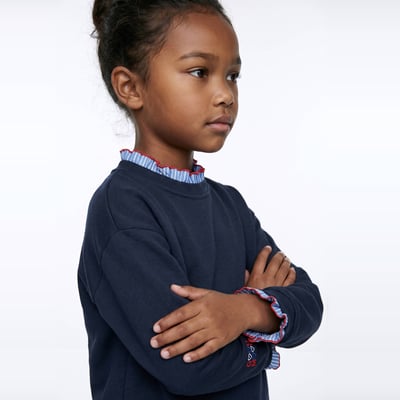 Pull détails col et broderies MONOPRIX