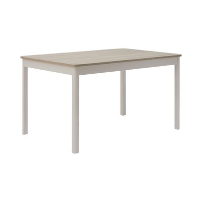 able à manger rectangulaire décor bois et blanc - ADELINE CAMIF