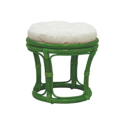 Tabouret en rotin avec coussin Uni AUBRY GASPARD